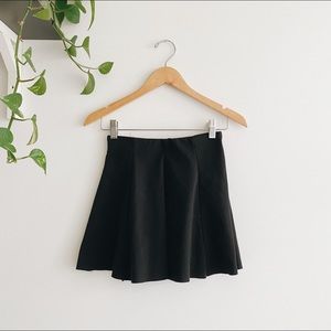 Black pleated skater skirt